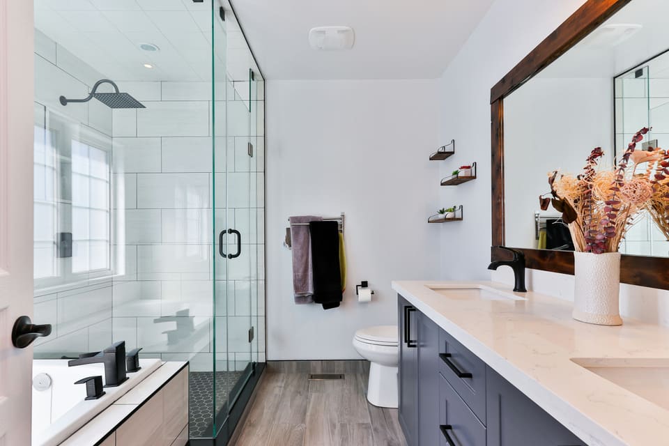 Frisch gereinigtes Badezimmer